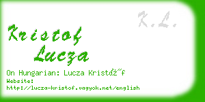 kristof lucza business card